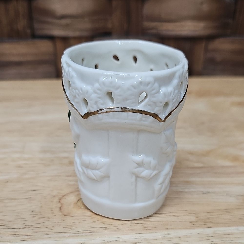 Festive Porcelain Boot with Holly Accents - Picture 5 of 8